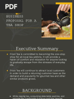 Business Proposal For A Tea Shop