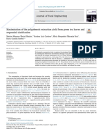 Maximisation of The Polyphenols Extraction Yield From Green Tea Leaves and Sequential Clarification