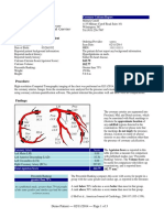 Sample Cardiac Calcium Scoring Report