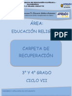 CARPETA DE RECUPERACIÓN - 3°y 4° 2022