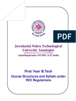 JNTUA R20 B.Tech Information Technology Course Structure 2020 21.