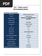 "STC - PTMP Project": Cpe Installation Report Customer Site Details