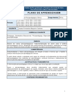 Plano de Aprendizagem