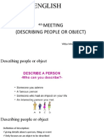 DESCRIBING PEOPLE 4th MEETING