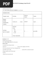 Actual Listening Test 01 - 2019