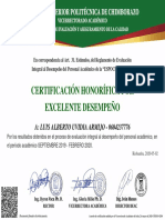 Certificado Desempeño Docente