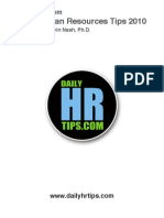 Top 10 Human Resources Tips 2010: by Ben Nash & Kevin Nash, PH.D