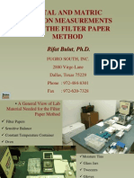 Total and Matric Suction Measurements With The Filter Paper Method