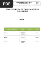 Procedimiento de Trabajo Seguro para Vigias y Cuadrador de Equipos