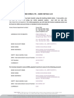 FIME Korea Bank Details