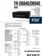 Sony STR-DB940 Service Manual