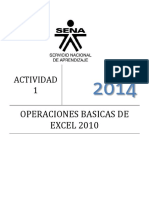 Actividad 1. Operaciones Basicas Excel