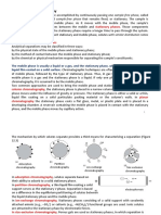 Principles of Chromatography: Mobile Phase Stationary Phases