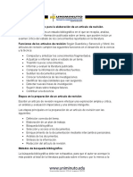 Lineamientos para La Elaboracion de Un Articulo de Revision