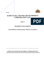 Karnataka Thanda Development Corporation LTD.,: KW-1 Tender Document