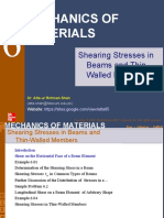 Mechanics of Materials: Shearing Stresses in Beams and Thin-Walled Members