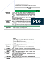 Lista de Cotejo para El Avance Del Proyecto