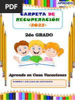 2° SEGUNDO GRADO - Carpeta de Recuperación