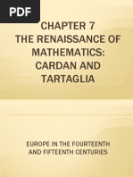 CHAPTER 7 Renaissance of Mathematics Tartaglia and Cardano