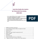 Réglement Des Etudes Master 2020 - 2021 - Voté