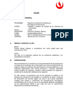 Sílabo Modelos y Gestión de Calidad de Los Sistemas de Información - Alfonso Gerónimo Vasquez