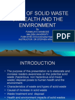 Impact of Solid Waste On Health and The Environment