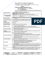 Part E Course Outcomes Assessment Plan: Philippine College of Science and Technology