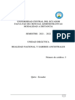 Ae2-Unidad Didactica-Realidad Nacional y Saberes Ancestrales