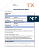 Unit 2: Marketing Processes and Planning: Assignment Brief