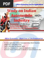 Study On Indian Automobile Industry: Micro Economics and Its Applications