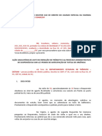 Ação Anulatória - Recusa Ao Bafômetro Tese de Mérito