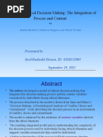 A Model of Ethical Decision Making The Integration of Process - Syed Rashedul Hossen