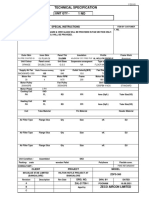 Technical Specification 1 No: Unit Qty