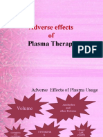 Adverse Effects of Plasma Therapy