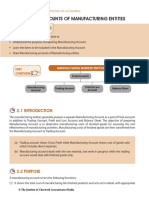 Unit 2: Final Accounts of Manufacturing Entities: Learning Outcomes