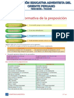 CL - 3° Año - S3 - Normativa de La Preposicion