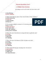 Electronic Spreadsheet Class 9