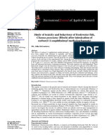 Study of Toxicity and Behaviour of Freshwater Fish, Carbaryl (1-Naphthalenyl Methylcarbamate)