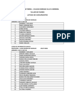 Fundacion Mi Tierra Listado de Participantes