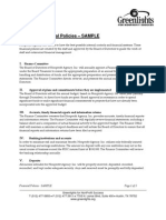 Nonprofit Financial Policies - SAMPLE