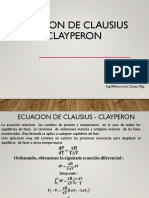 Ecuacion de Clausius-Clayperon