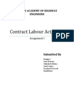 Contract Labour Act, 1970: Indian Academy of Highway Engineers