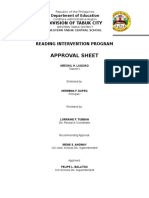 Reading Intervention Sample Proposal PDF Free