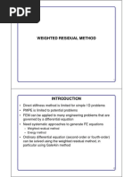 Weighted Residual Method Weighted Residual Method