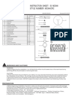 Instruction Sheet Is Mc844: - Style Number Mc844Crc:: Package Contents