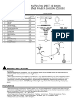 Instruction Sheet Is So5005: - Style Number So5005Ay, So5005Bo