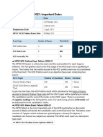 HPSC HCS Exam 2021: Important Dates