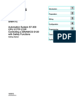 Simatic Automation System S7-300 CPU 317TF-2 DP: Controlling A SINAMICS S120 With Safety Functions