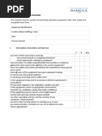 Machinery Inspection Checklist