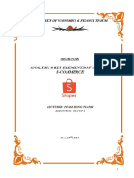 Seminar Analysis 8 Key Elements of Shopee E-Commerce: University of Economics & Finance TP - HCM